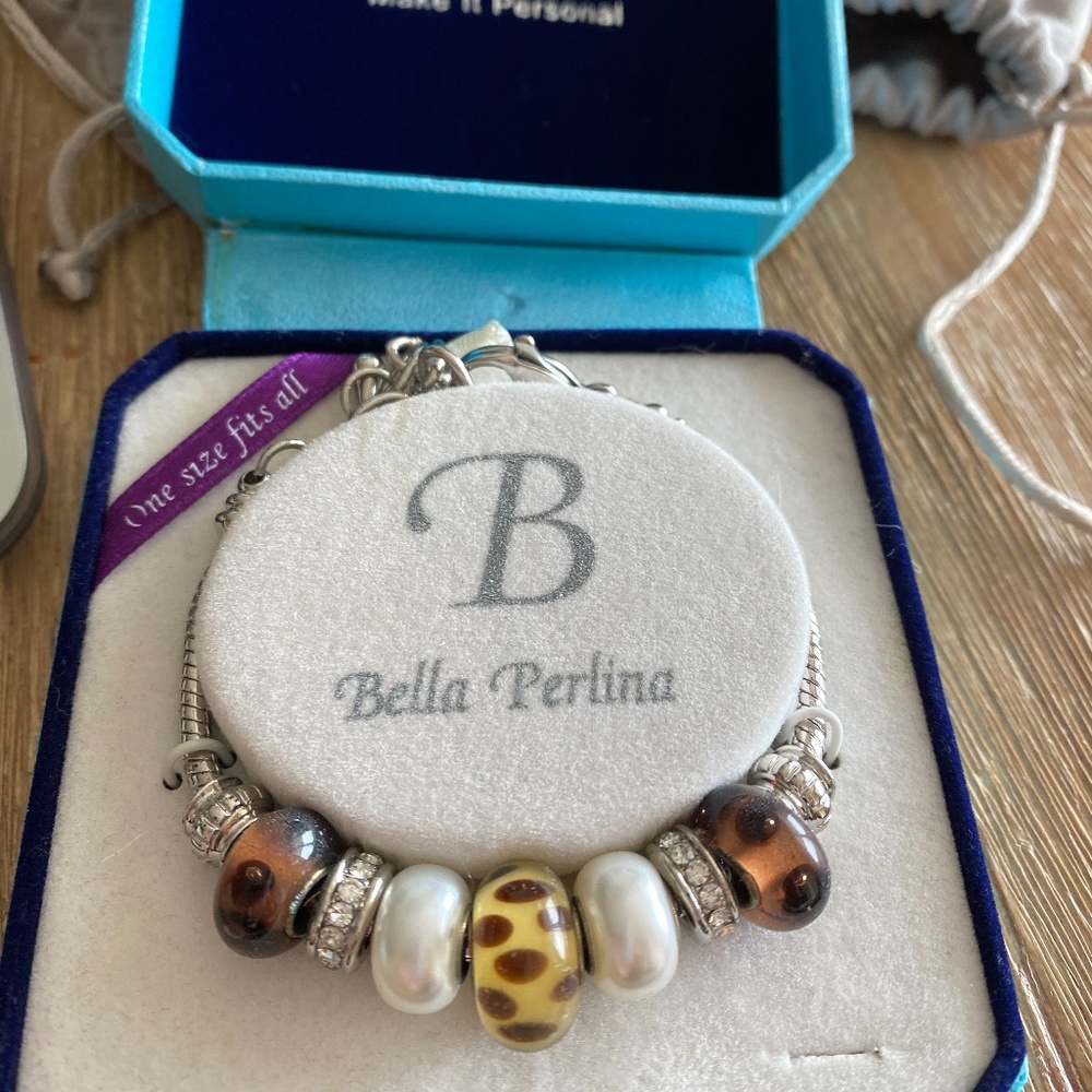 Bella Perlina Leopard Charm Bracelet